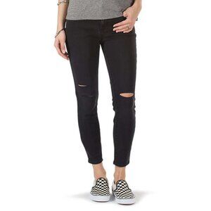 VANS Women's Destructed Skinny Pants Size 11/30 In Black